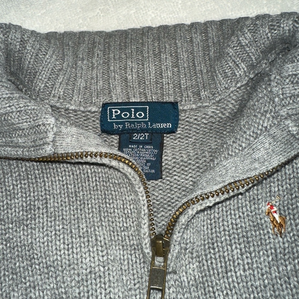 Polo Ralph Lauren Toddler Boys  2T Quarter Zip Sweater